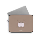 Cute Domo-Kun Face Laptop Sleeve — Brown Cartoon Protective Case