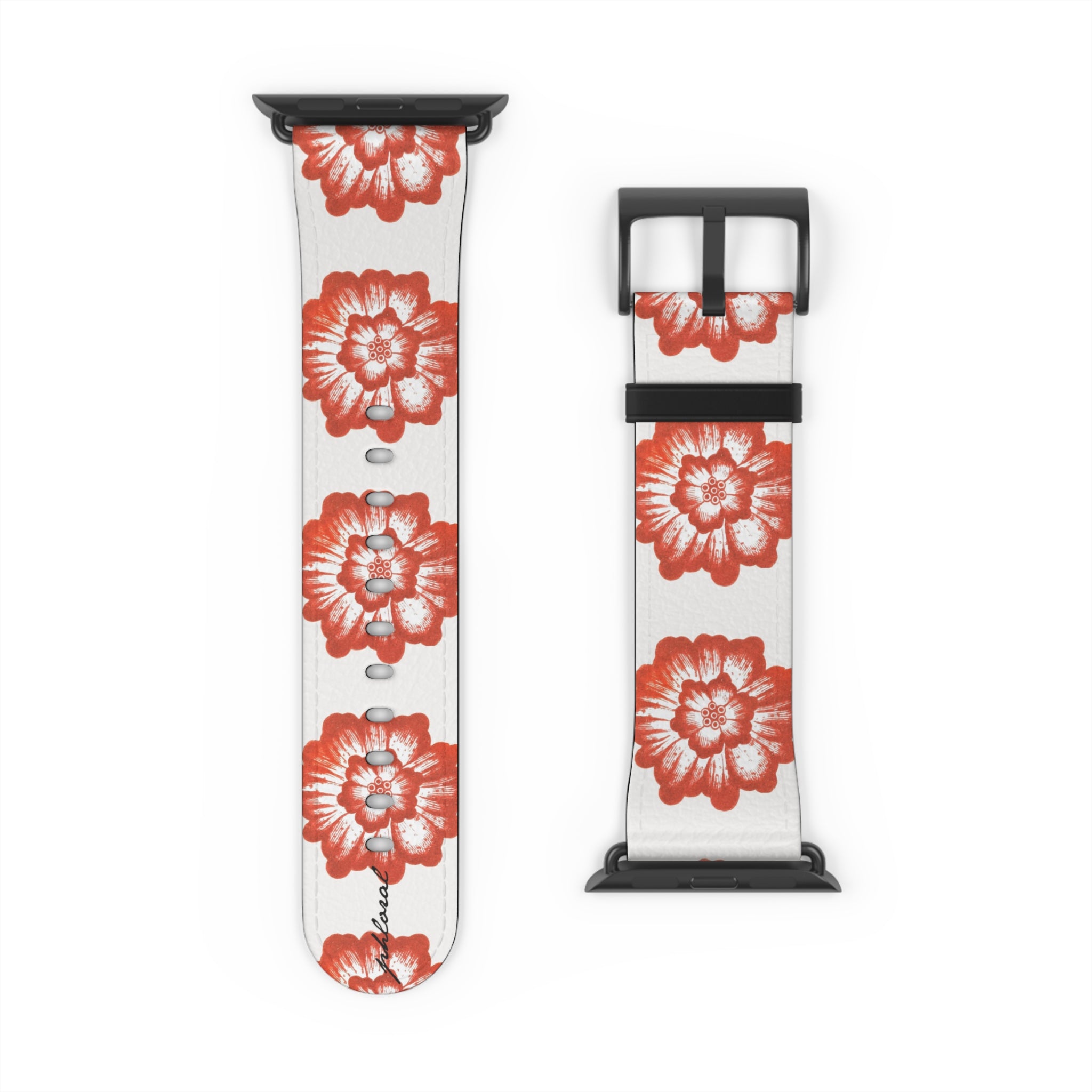 Phloral Apple Watch band rose-gold deployant clasp detail