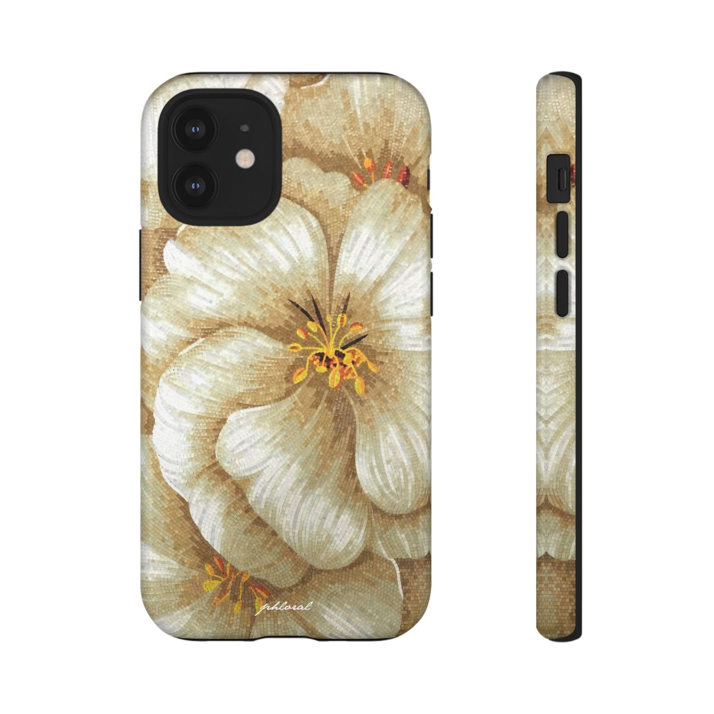 Golden Bloom phone case midnight resin with bursting gold depth