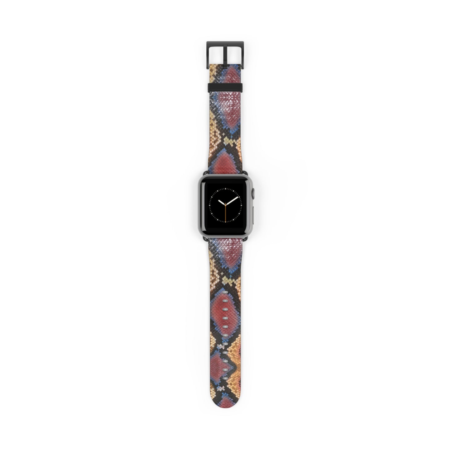 Sahara Serpent Apple Watch Band: molten 24K gold python scales coiled around your wrist. Limited, numbered, already disappearing. Rule the desert in silence.