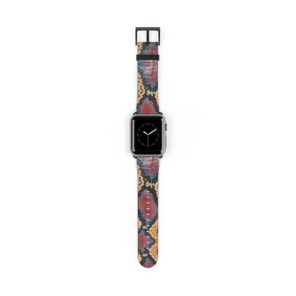 Sahara Serpent Apple Watch Band: molten 24K gold python scales coiled around your wrist. Limited, numbered, already disappearing. Rule the desert in silence.