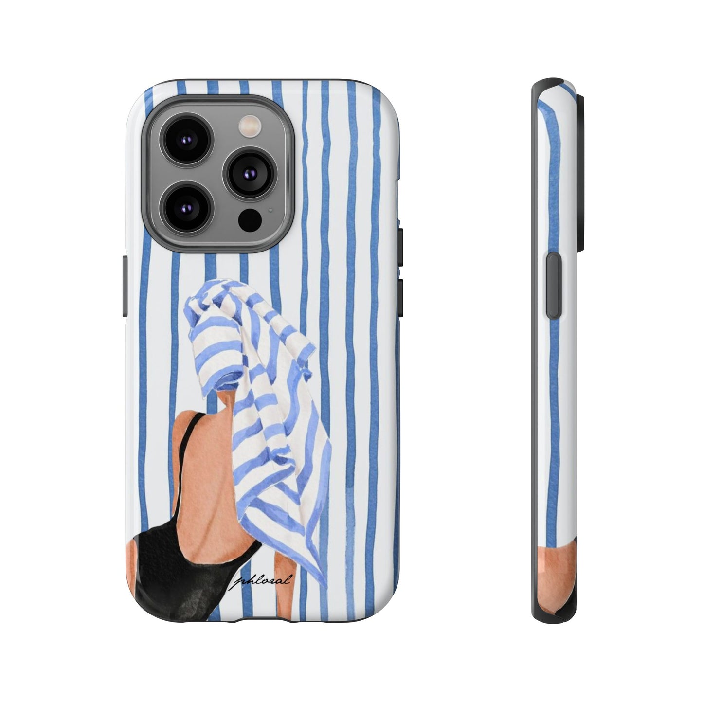 Seaside Stripes phone case tactile stripe texture detail