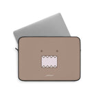 Cute Domo-Kun Face Laptop Sleeve — Brown Cartoon Protective Case