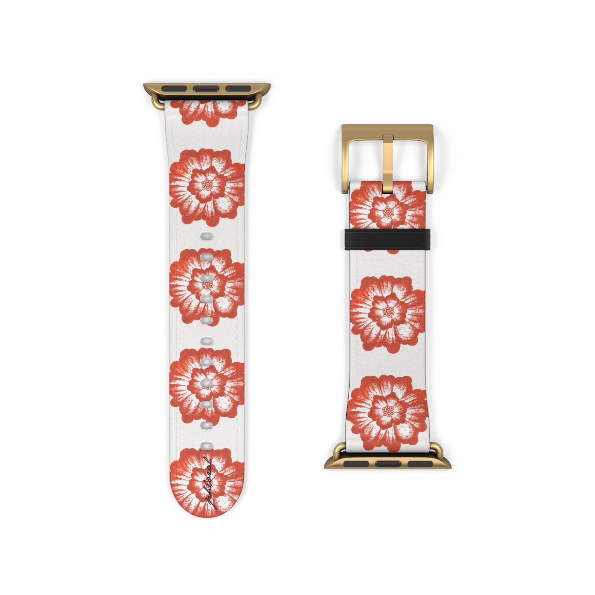 Phloral Apple Watch band rose-gold deployant clasp detail