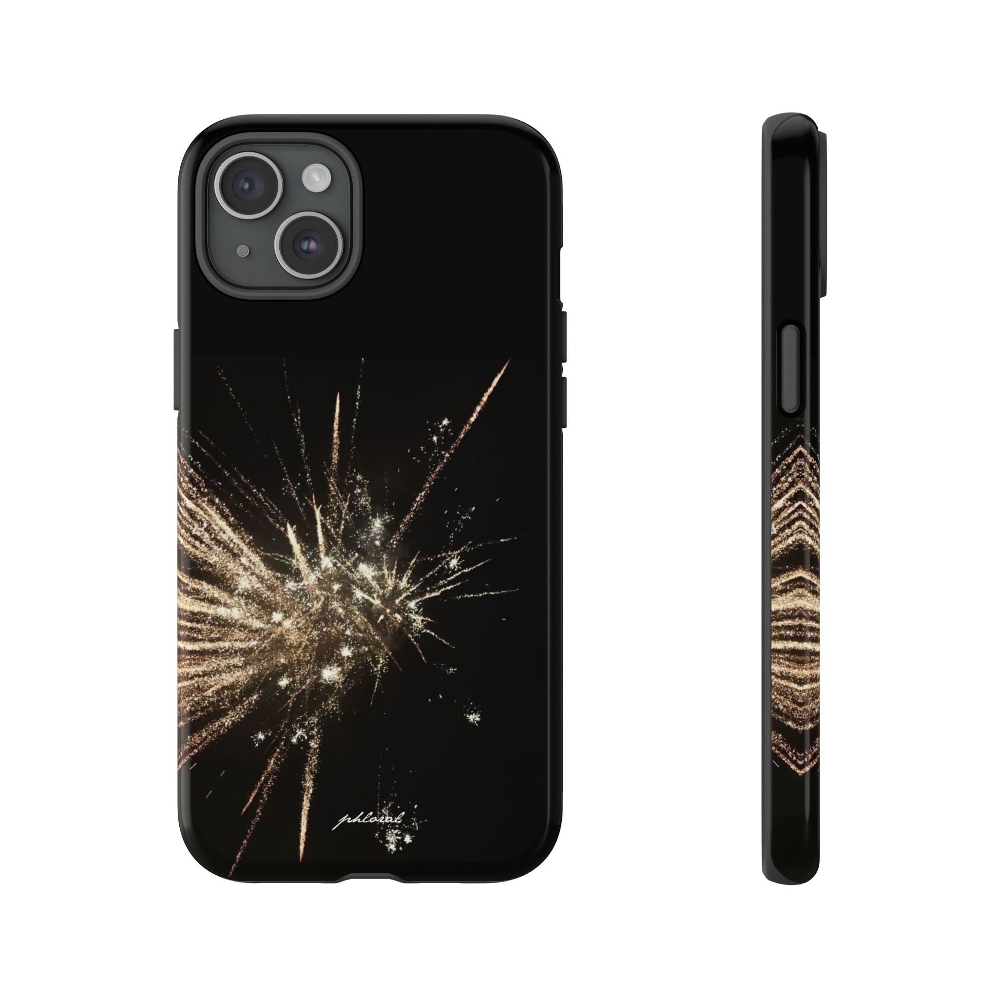 Glintfall phone case precision camera island in glittering waterfall design
