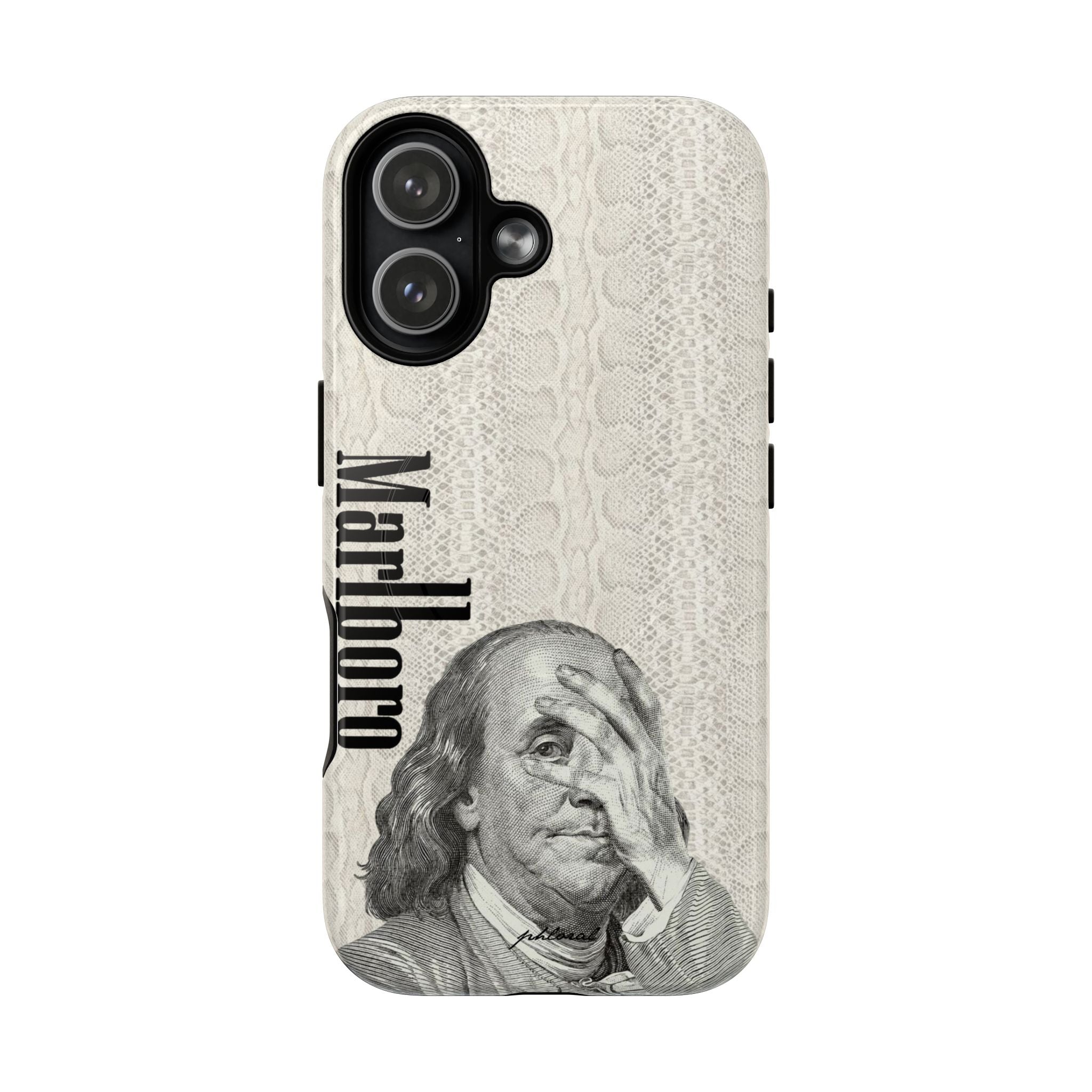 Wealth wasted Magsafe phone case front view on iPhone