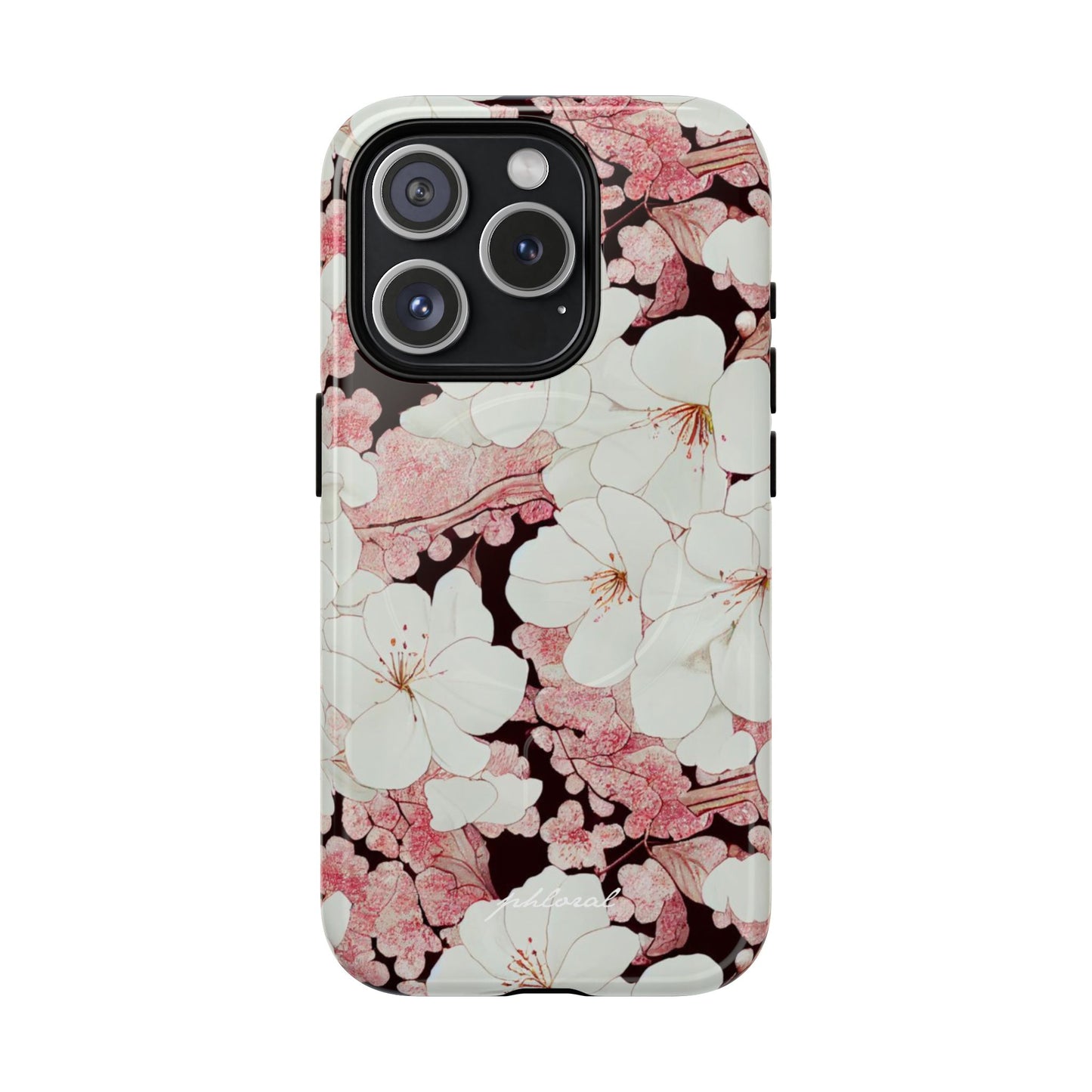 Florere MagSafe case back with floral design