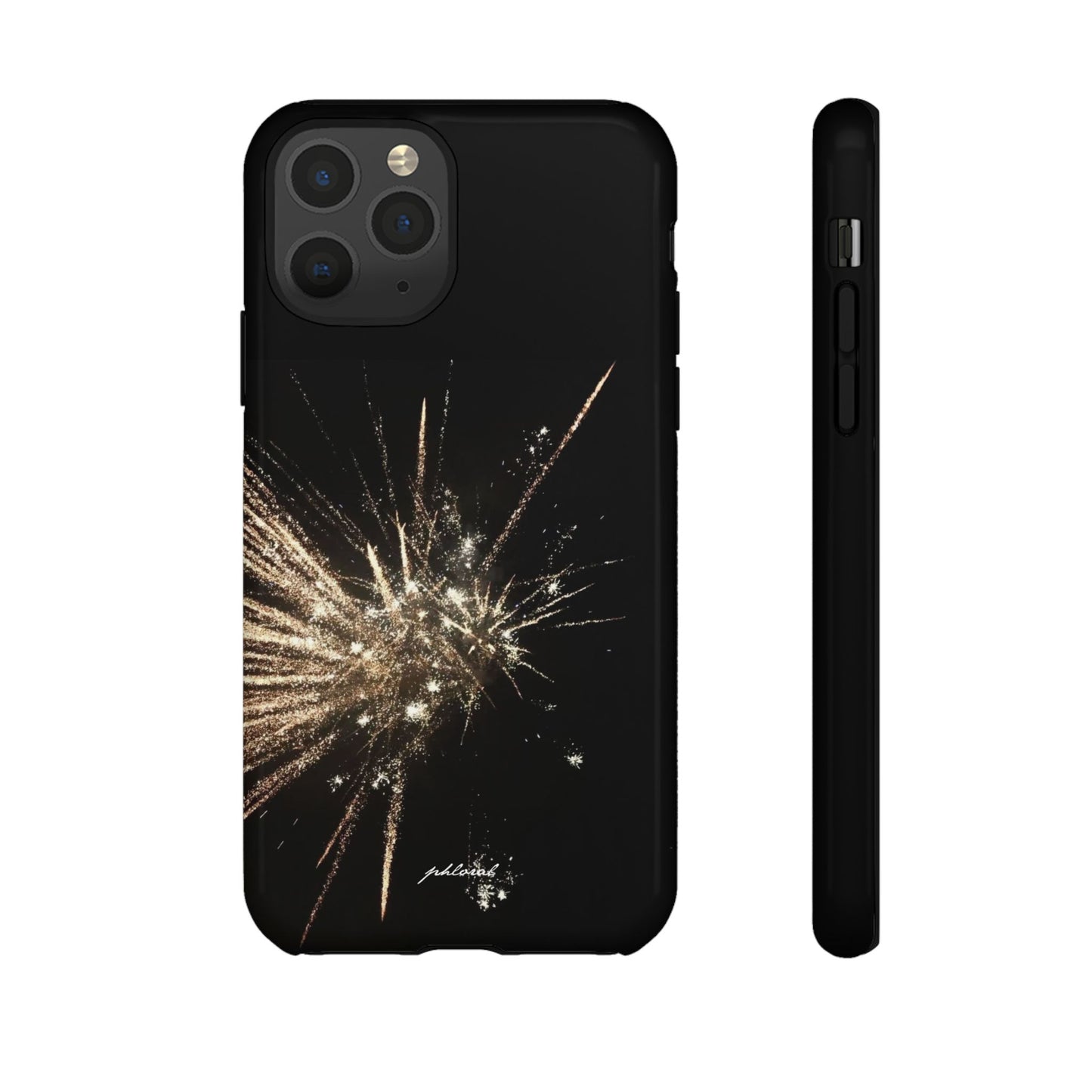 Glintfall phone case complete opulent presentation all angles