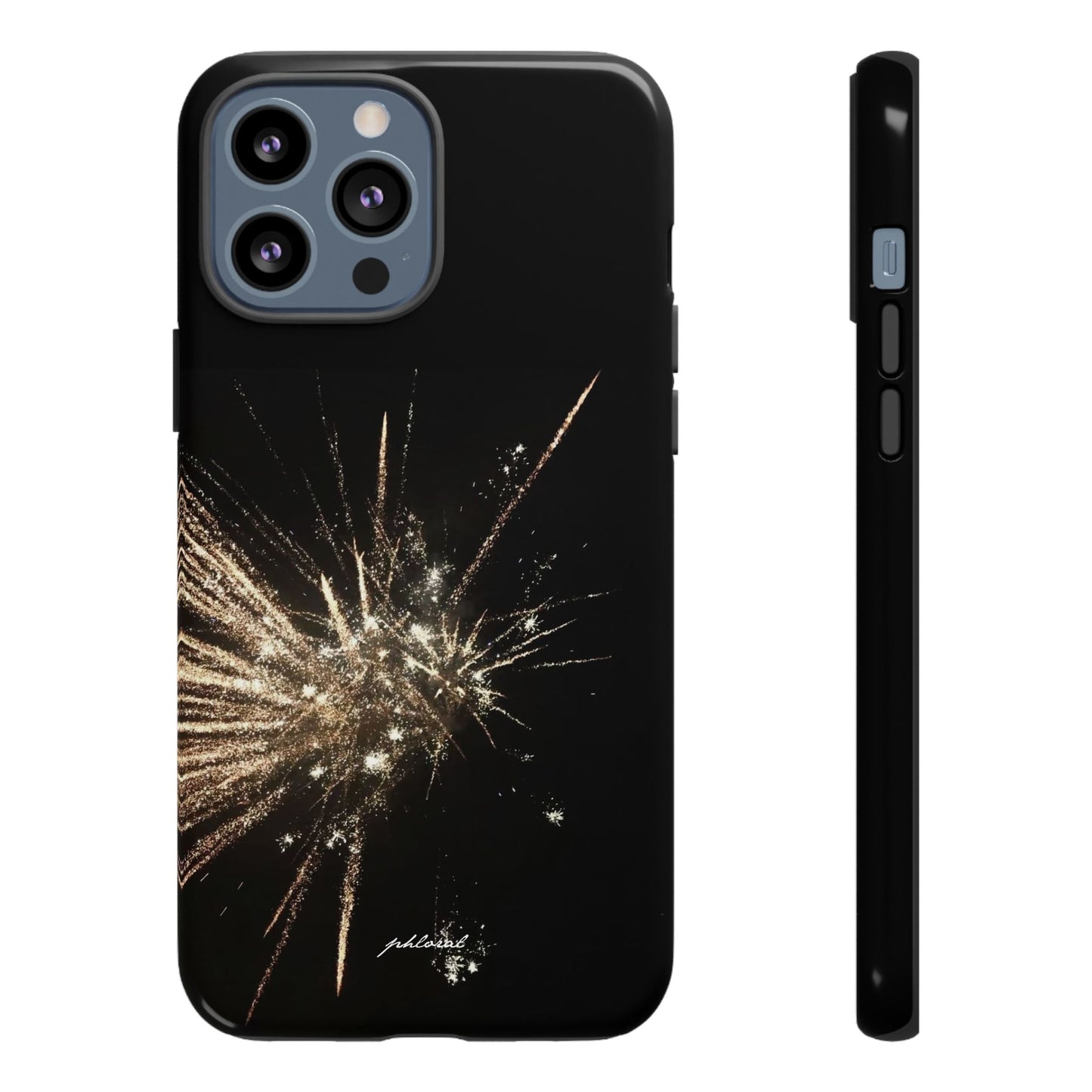 Glintfall phone case hand-set crystals shifting in natural light